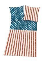 Bettwäsche USA Stars and Stripes blau-we