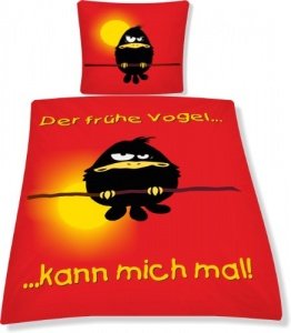 Bettwäsche Der frühe Vogel kann mich mal