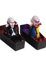 Bewegliche Halloween Deko Figur im Sarg 