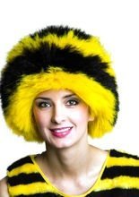 Biene Afro Perücke gelb-schwarz