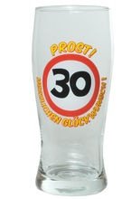 Bier-Glas 30. Geburtstag