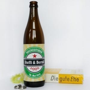 Bieraufkleber *Hochzeitsbier* mit Namen 