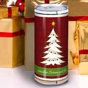 Bierbüchse mit Weihnachtsgru?? für liebe