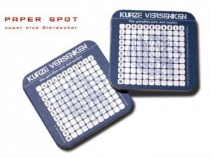 Bierdeckel - Kurze versenken