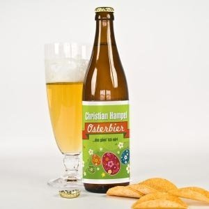 Bieretikett *Osterbier* mit Namensaufdru