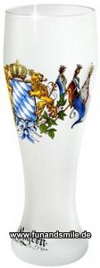 Bierglas Weizen mit Bayernwappen aus sat