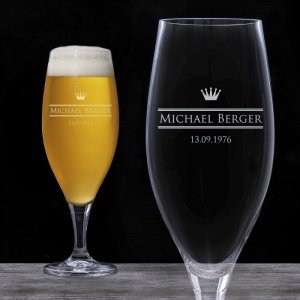 Bierglas mit Gravur - Royal
