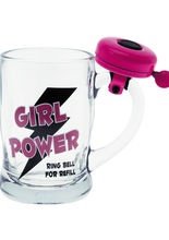 Bierglas mit Klingel - Girl Power