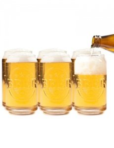Biergläser im Bierdosen-Look