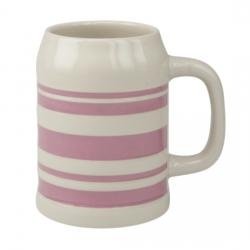 Bierkrug Sepp rosa Streifen