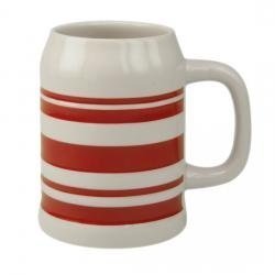 Bierkrug Sepp rote Streifen