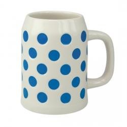 Bierkrug Vroni blaue Punkte