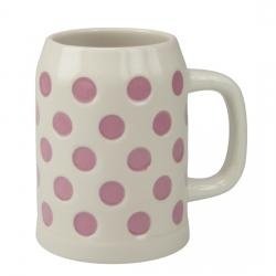 Bierkrug Vroni rosa Punkte