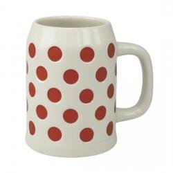 Bierkrug Vroni rote Punkte