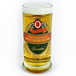 Bierseidel *Bester Papa* mit Namen