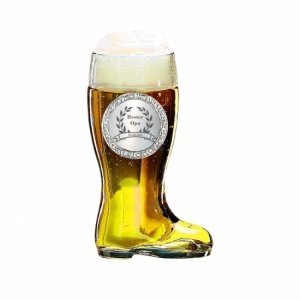Bierstiefel 0,5 Liter mit Gravurschild