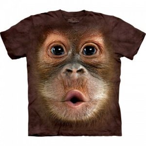 Big Face Baby Orang Utan T-Shirt fü