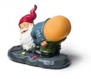 Big Mouth Toys Gartenzwerg "Am Arsch" (mit Solarzellen)