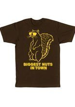 Biggest Nuts In Town Fun-Shirt dunkelbra