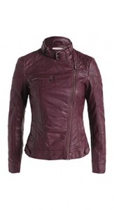 Biker-Jacke im Leder-Look