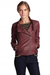Biker-Jacke im Leder-Look