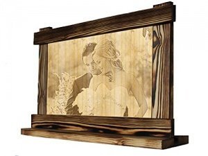 Bilder Holzbild Fotogravur Lasergravur Holzgravur Hochzeit