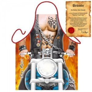 Bilderschürze - Free Rider - Witzige Motorrad Copper - Inkl. Urkunde als Geschenk