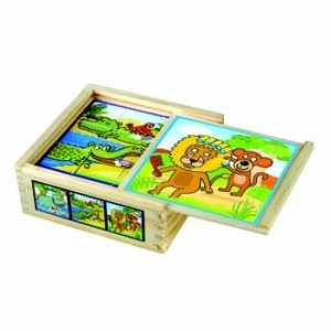 Bilderwürfel - lustige Tiere Holzspielze