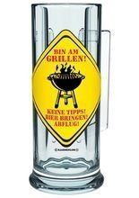 Bin am Grillen Glas Bierkrug 0,5l im Ges