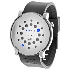 Binary Watch Gamma Ray Round SS White-Bl