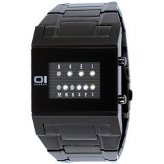 Binary Watch Kerala Trance Steel White