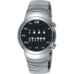 Binary Watch Samui Moon Steel White