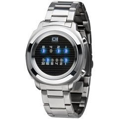 Binary Watch Zerone Steel Black-Blue