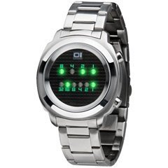 Binary Watch Zerone Steel Black-Green