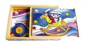 Bino 4 Puzzle Box Märchen Holzspielzeug