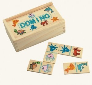 Bino Mini-Domino "Wasserwelt" aus Holz