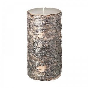 Birkenkerze mit Glitter