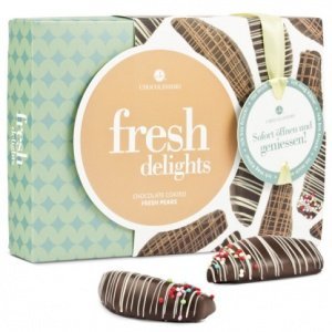 Birnen in Zartbitterschokolade mit Zucke