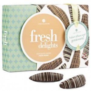 Birnen in Zartbitterschokolade