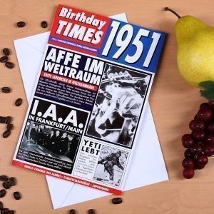 Birthday Times Karte mit Sound 1951