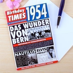 Birthday Times Karte mit Sound 1954