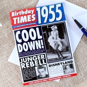 Birthday Times Karte mit Sound 1955