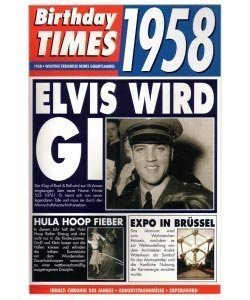 Birthday Times Karte mit Sound 1958