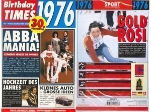 Birthday Times Karte mit Sound 1976
