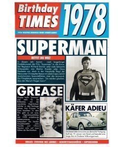 Birthday Times Karte mit Sound 1978