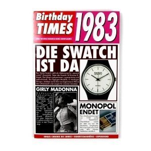 Birthday Times Karte mit Sound 1983