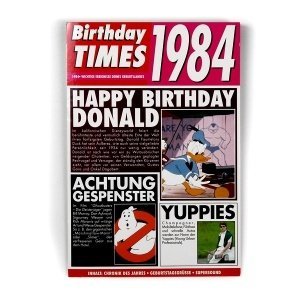 Birthday Times Karte mit Sound 1984