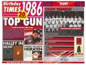 Birthday Times Karte mit Sound 1986