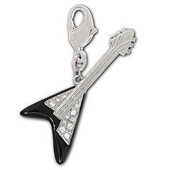 Black Guitar Charm