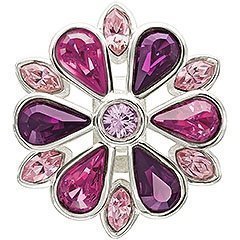 Black and White Passion Flower Bead